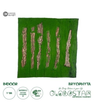 GloboStar® Artificial Garden BRYOPHYTA 20147 Τεχνητό Διακοσμητικό Πάνελ Φυλλωσιάς - Κάθετος Κήπος Βρύα Μ100 x Π100 x Υ3cm